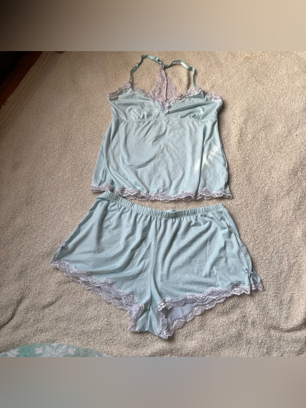 Laura AshleyLace-Trim Cami & Shorts Sleep Set